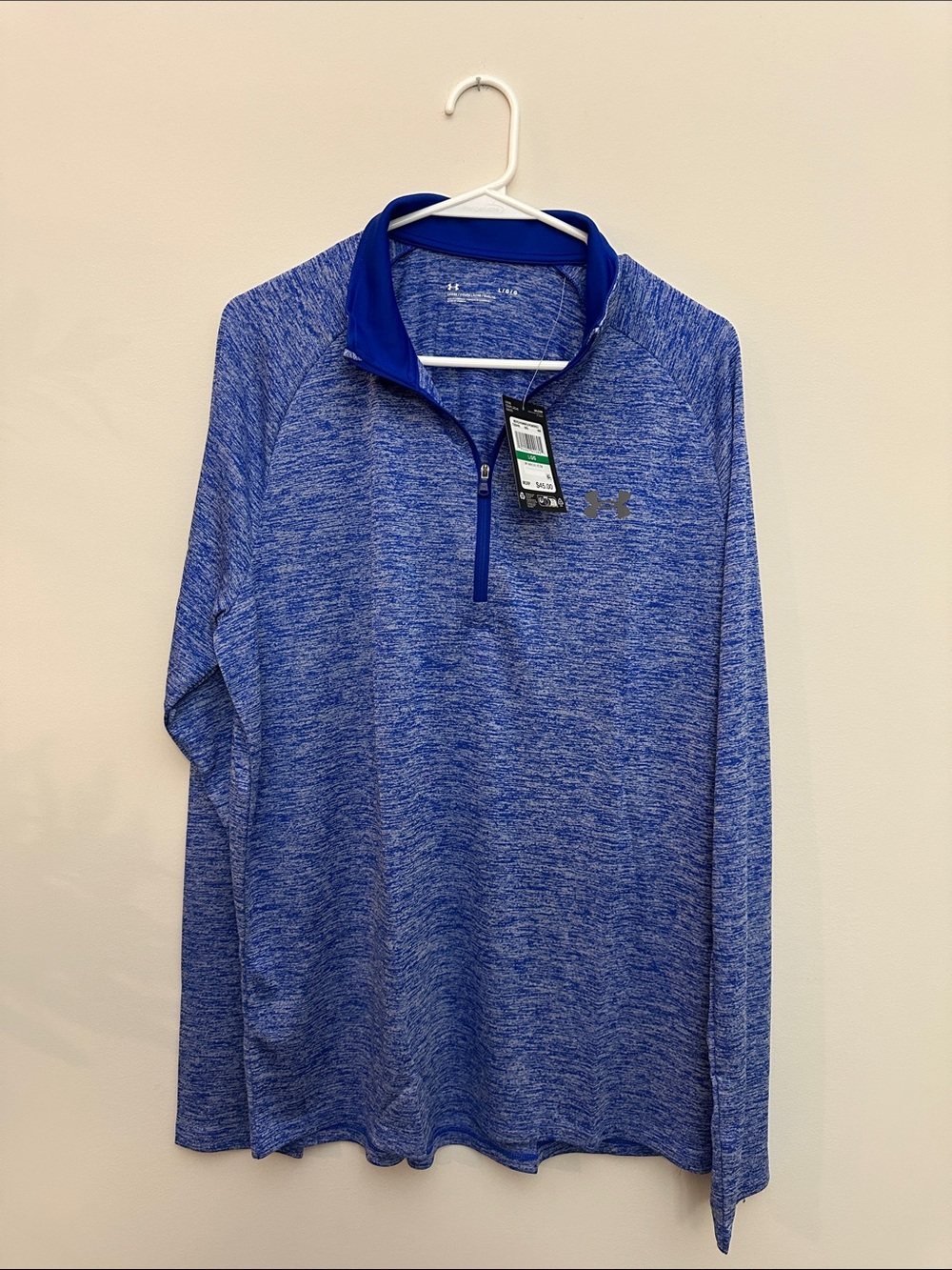 Under Armour Royal Blue Heather 1/4 Zip Performance Pullover